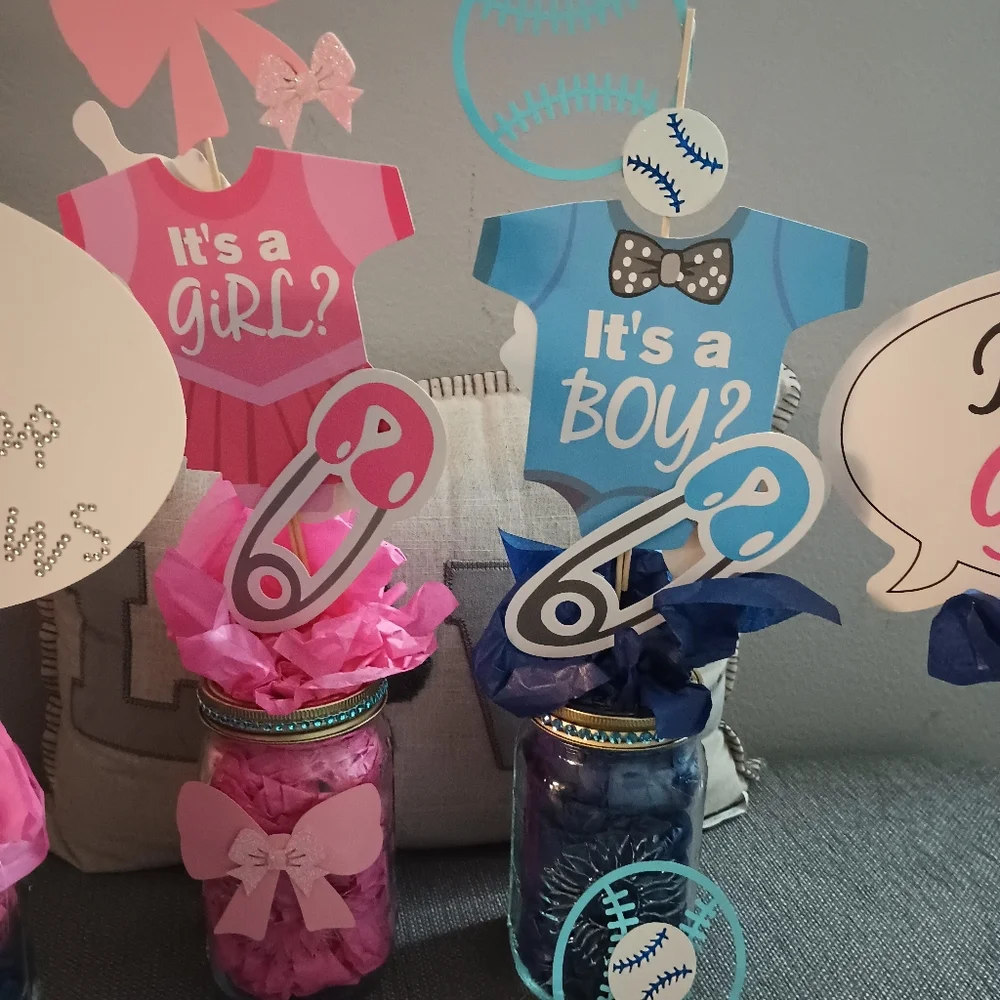GIRL/BOY Gender Reveal Custom 3D Centerpieces